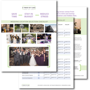 Screenshots of the downloadable wedding checklist pdf